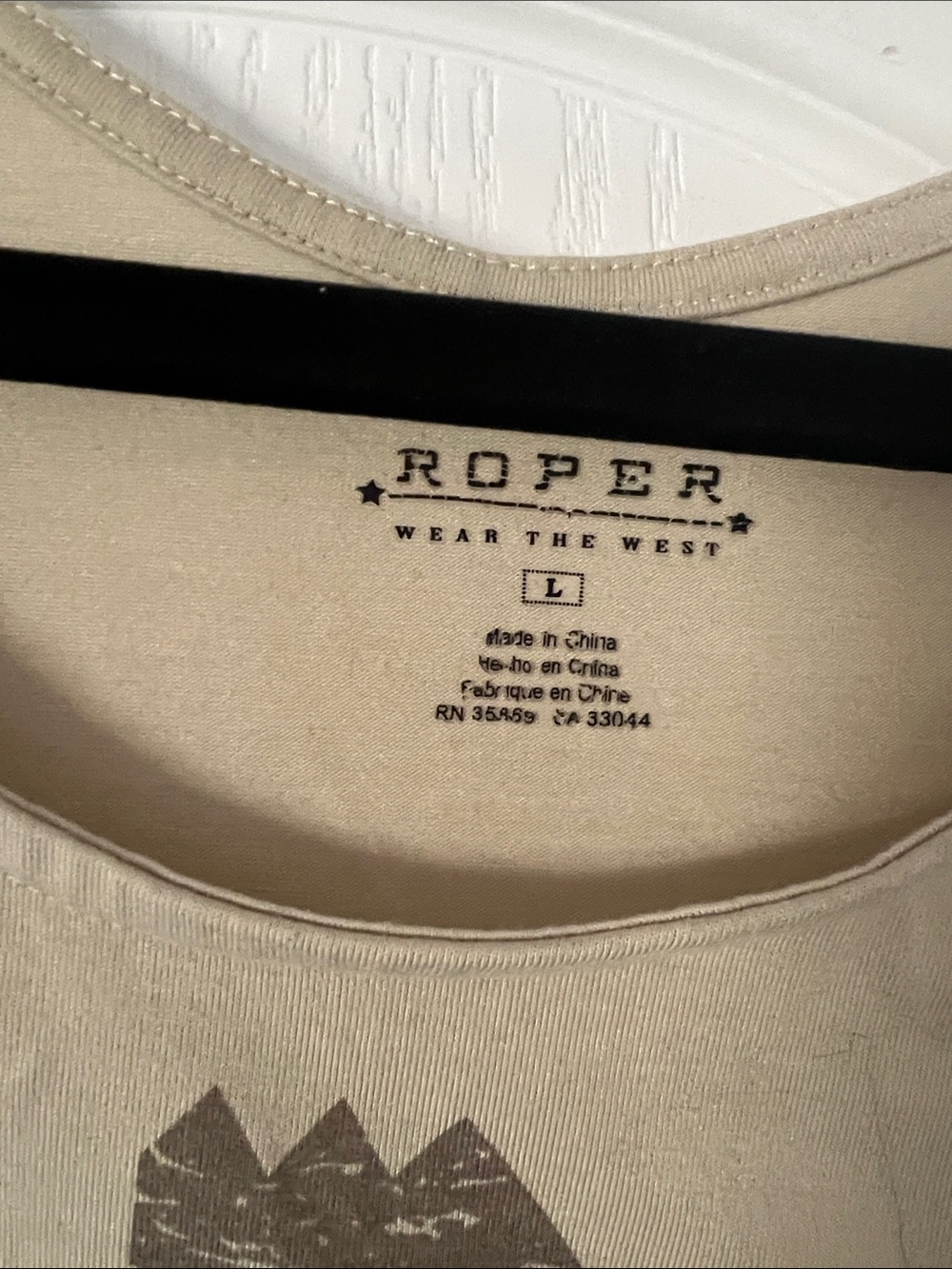 Roper Beige Tribal Thunderbird Fringe Tank Top - Picture 2 of 5